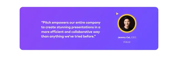 Pitch | Collaborative presentation software for modern teams - Landing design inspiration