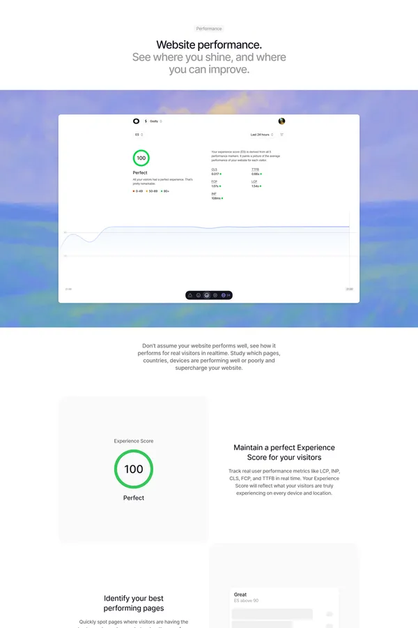 Visitors - Privacy-friendly Google Analytics alternative - Landing design inspiration