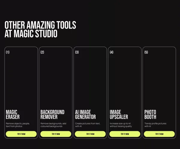 Create images from text using AI - Landing design inspiration