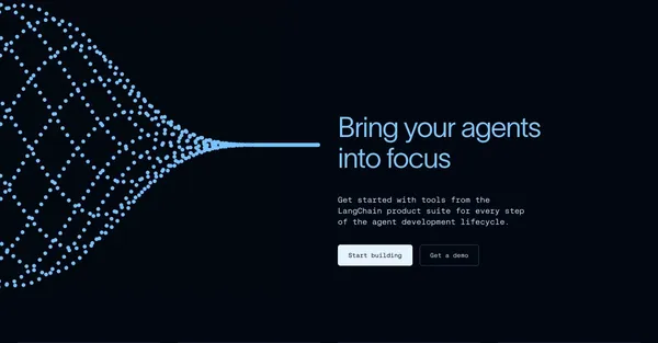 LangChain: Observe, Evaluate, and Deploy Reliable AI Agents - Landing design inspiration