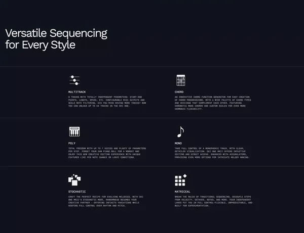 OXI ONE MKII — Creativity at the Speed of Inspiration - Landing design inspiration