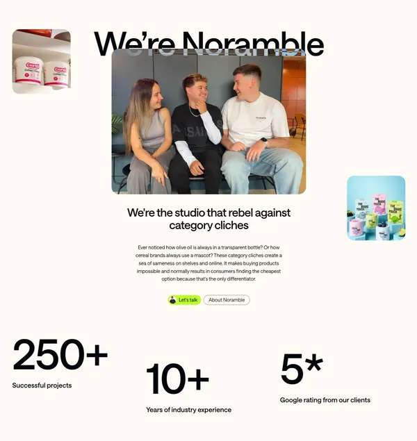 Noramble | Brand & Packaging Design Studio Manchester - Portfolio design inspiration