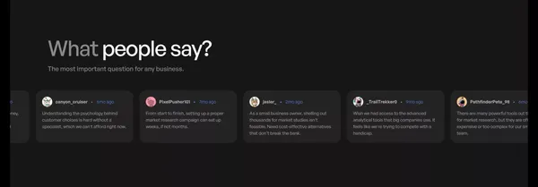 buzzabout - AI Audience Research Tool - Landing design inspiration