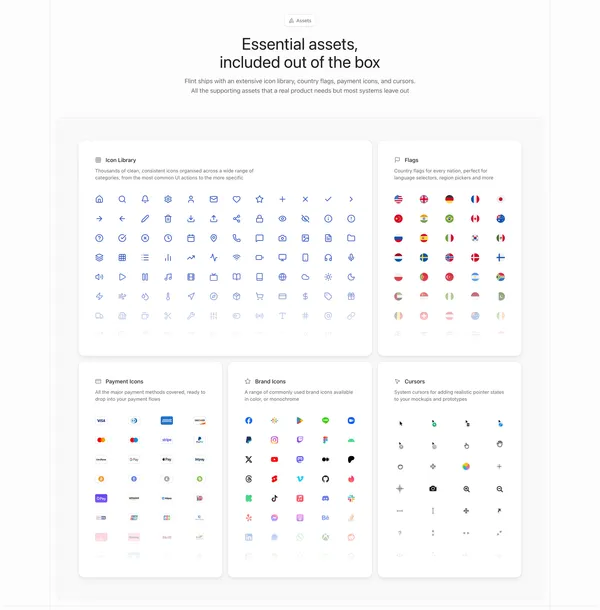 Flint — The design system you'll actually want to keep - Landing design inspiration