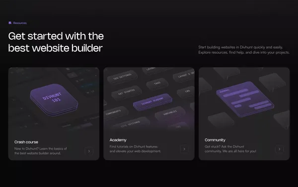 Divhunt: Fast And Easy Website Builder For Coders & No-Coders - Landing design inspiration