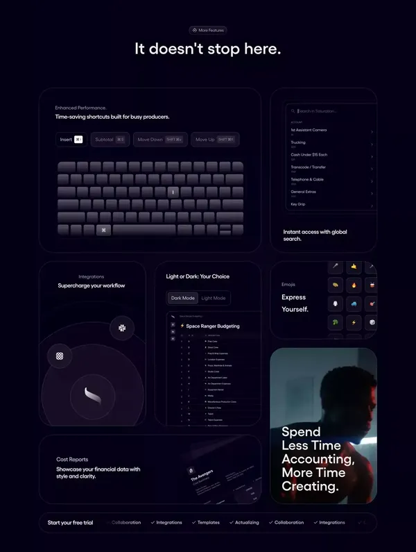Saturation.io: Film Budgeting Software & Tools for Producers - website design inspiration