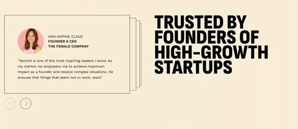 Uplift Founders - Coaching & Mentoring for Startups - Landing design inspiration