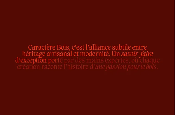 Caractère Bois | Ébénisterie d'Art & Créations Modernes - Portfolio design inspiration