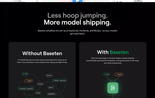 Baseten | Turn ML models into full-stack apps - Landing design inspiration