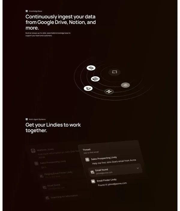 Lindy.ai — Meet Your AI Assistant - Landing design inspiration