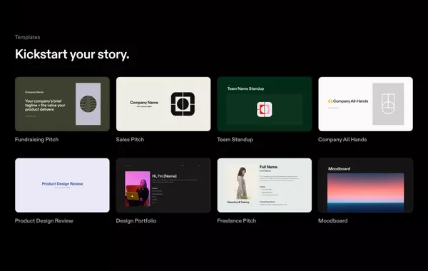 Tome - AI-powered storytelling - Landing design inspiration