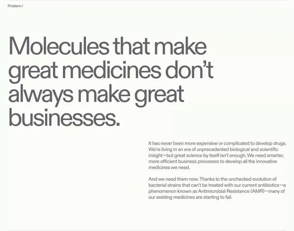 DVLP Medicines - Landing design inspiration