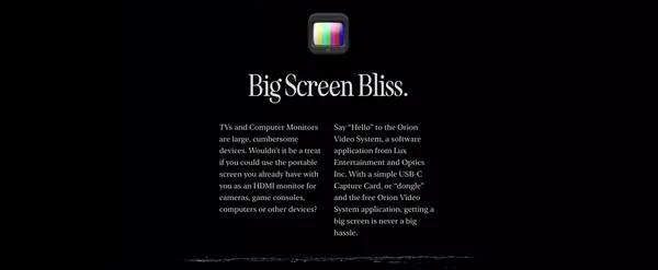 Orion - HDMI Monitor for iPad - Landing design inspiration