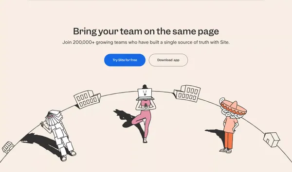 Slite - AI-powered knowledge base - Landing design inspiration