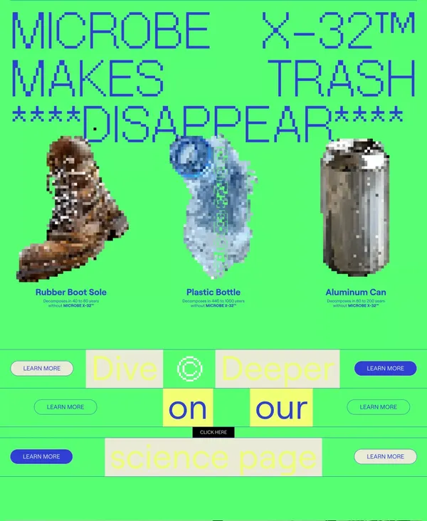 Breaking | Plastic Degradation - Landing design inspiration