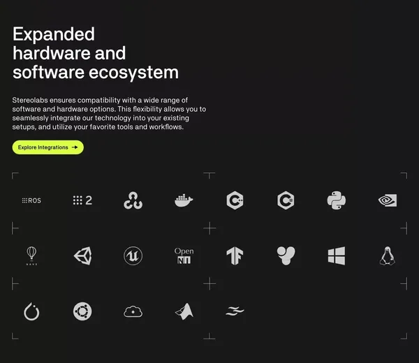 Stereolabs | AI perception for automation - Landing design inspiration