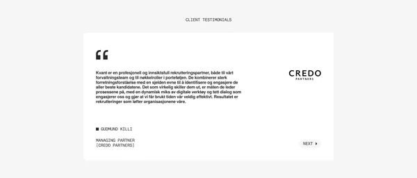 Kvant | Executive Search - Landing design inspiration
