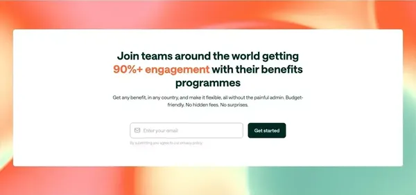 Ben | The Best Flexible Employee Benefits Platform - Landing design inspiration