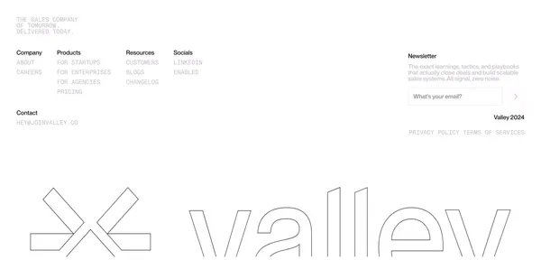Valley | Intent based outreach on LinkedIn to Grow your Pipeline - Landing design inspiration