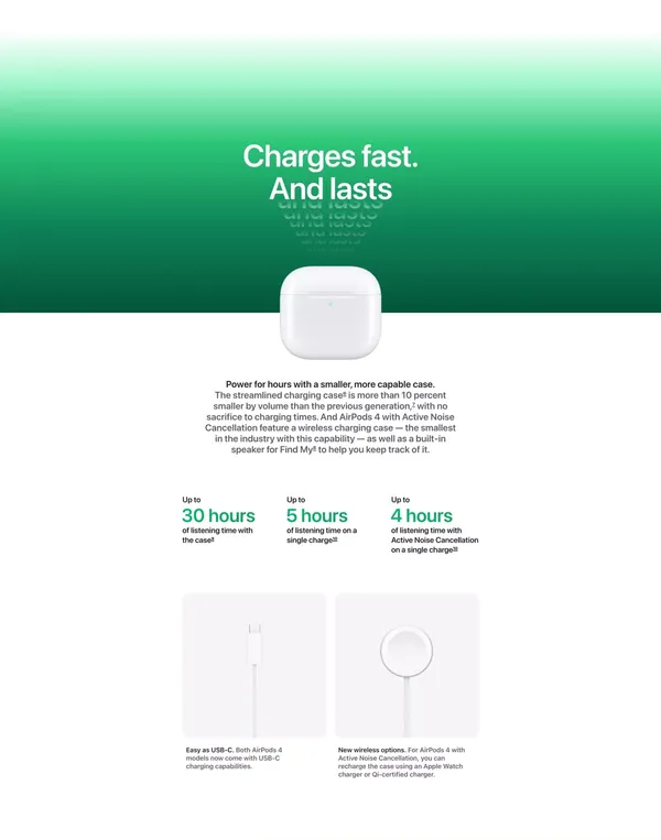 AirPods 4 - Apple - Landing design inspiration