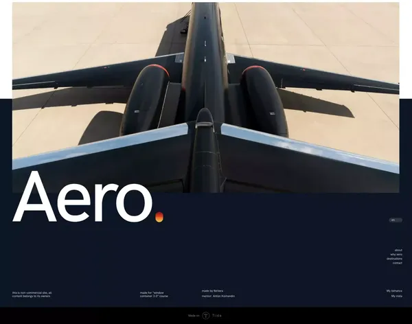 Aero - Landing design inspiration