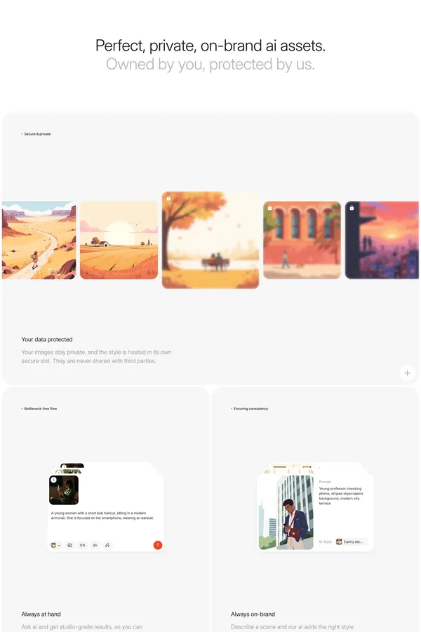 exactly.ai | Train AI to replicate your brand style - Landing design inspiration