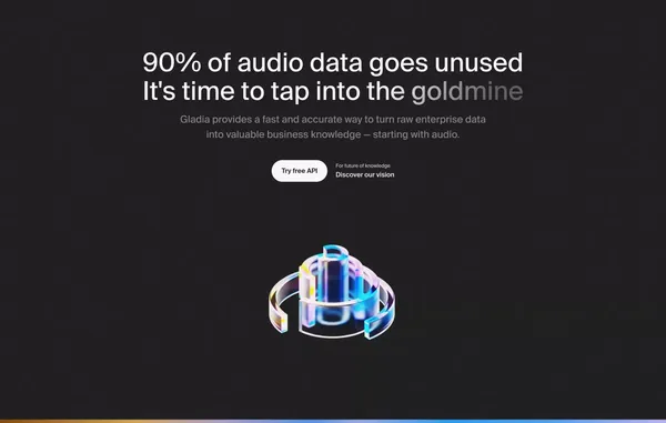 Gladia - From audio to knowledge - Landing design inspiration
