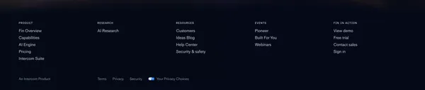 Fin. The #1 AI agent for customer service - Landing design inspiration