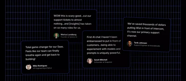 Wist: AI Live Chat Customer Support - Landing design inspiration