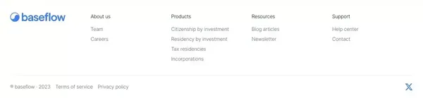 Baseflow. The fastest Citizenship by Investment. - Landing design inspiration