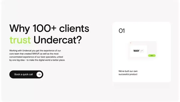 Undercat – A digital agency that delivers - Landing design inspiration