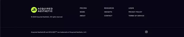 Acquired Aesthetic® – ACQ AEST™ | Impactful Web Experiences - Landing design inspiration