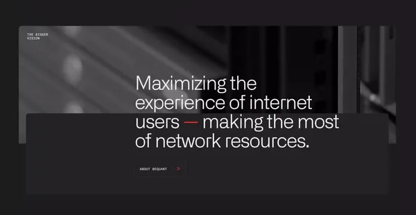 Bequant – Improve Your Network - Landing design inspiration