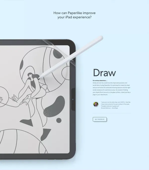 Paperlike | Official Online Store - Landing design inspiration