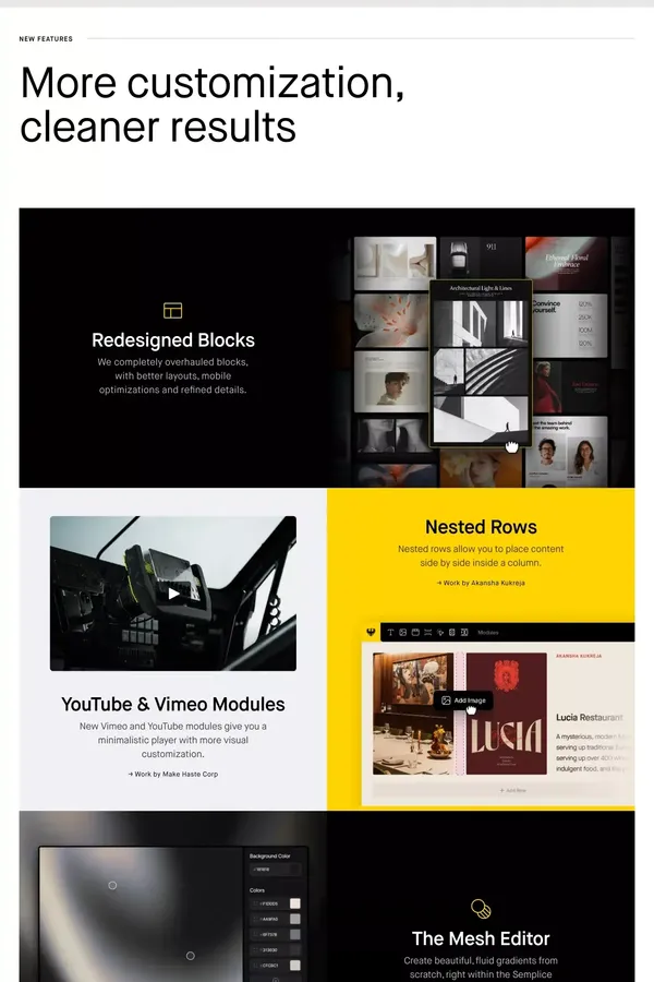 Semplice 7 | Build your online portfolio with pride - Landing design inspiration