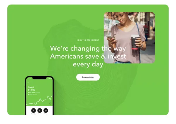 Acorns - Invest, Earn, Grow, Spend, Later | Acorns | Acorns - Landing design inspiration