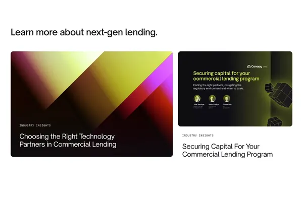 Canopy | The leading loan management system - Landing design inspiration