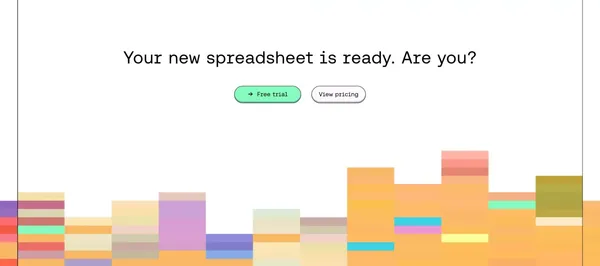 Equals | The next-generation spreadsheet - Landing design inspiration