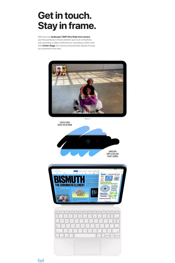 iPad 10.9-inch (10th generation) - Apple - Landing design inspiration