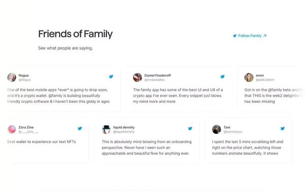 Family - Landing design inspiration
