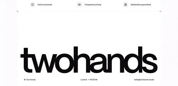 Two Hands | Webflow Design & Development Studio - Landing design inspiration