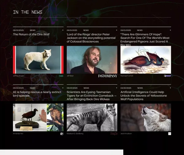 Solving the Colossal Problem of Extinction | Colossal - Landing design inspiration