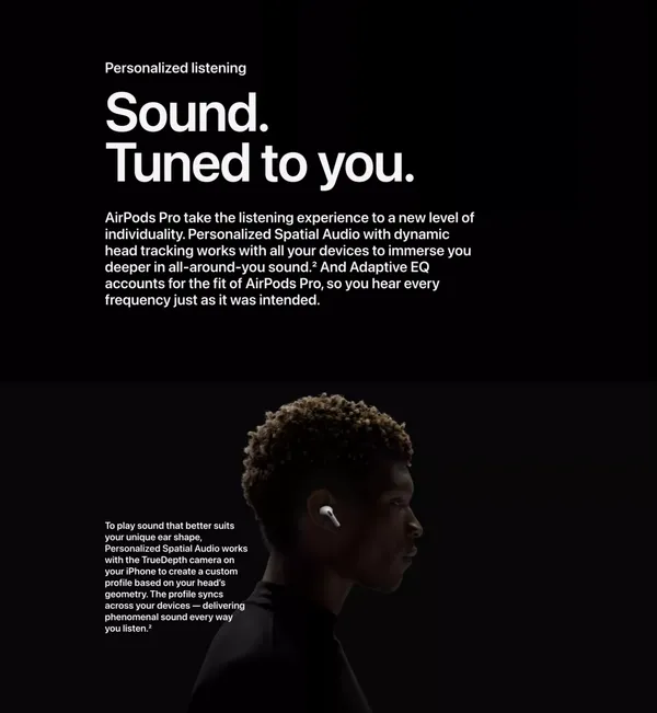 AirPods Pro (2nd generation) - Apple - Landing design inspiration