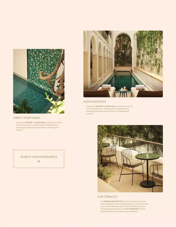 IZZA Marrakech - Landing design inspiration