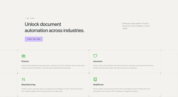 EigenPal - AI Document Automation Platform - Landing design inspiration