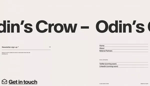 Home - Odin's Crow - Landing design inspiration