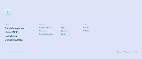 Clinical Notes in Seconds. That’s Hipp | Hipp Health - Landing design inspiration