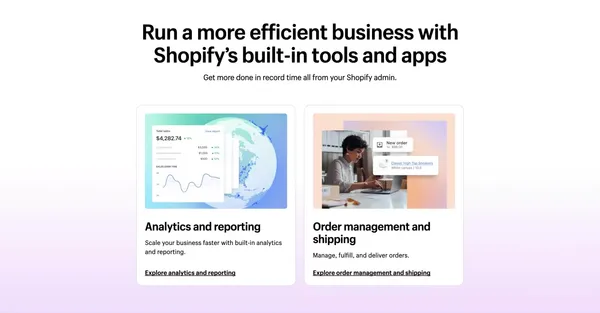 Boost customer engagement and drive more sales with Shopify Marketing Tools - Shopify USA - Landing design inspiration