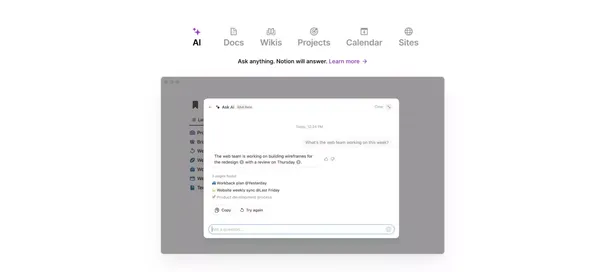Your connected workspace for wiki, docs & projects | Notion - Landing design inspiration
