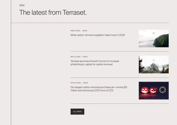 Terraset – The anti-GHG 501c3 - Landing design inspiration